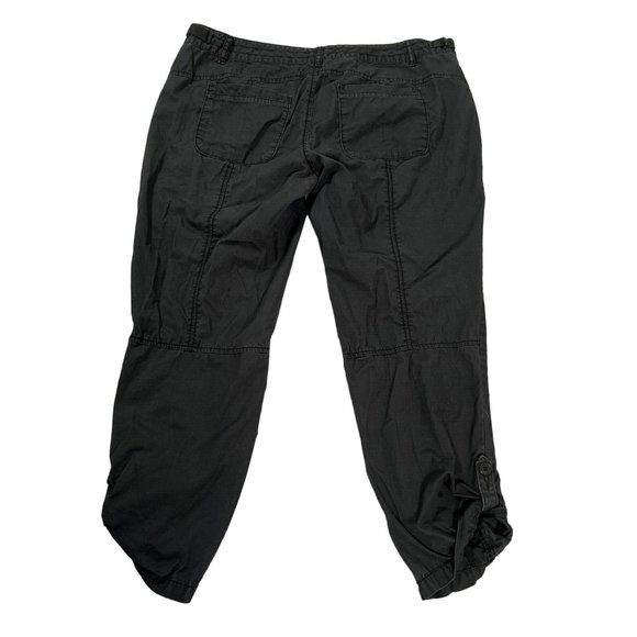 OLD NAVY Pants Women's Cotton Blend Roll-Tab Capri's Zippers Gray Size 8 - Picture 8 of 11